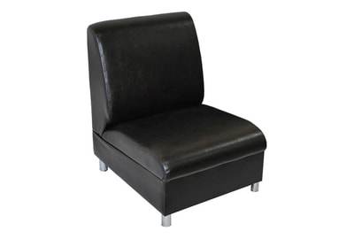 Мягкое кресло без подлокотников (хромированные опоры) Клерк 9 kle9-kbp-bl - фото товара 1 из 2
