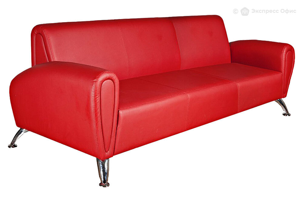 Диван офисный трехместный Клерк 11 kle11-d3-re - фото товара 1 из 2
