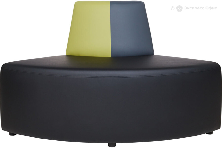  Модуль угловой (низкая спинка) M10-1E-270 Экокожа Domus Black/Экокожа Domus Kiwi - фото товара 1 из 1