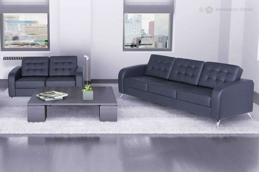 Коллекция мягкой мебели Рольф Экокожа Euroline 9100 (черная) - фото товара 1 из 2