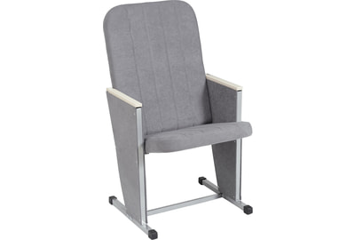 Кресло для конференц-зала (1-местное, серебристый металлик, светлый бук) Лондон М - фото товара 1 из 3