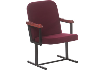 Кресло для конференц-зала (1-местное, черный муар, махагон) Рим 1 - фото товара 1 из 3