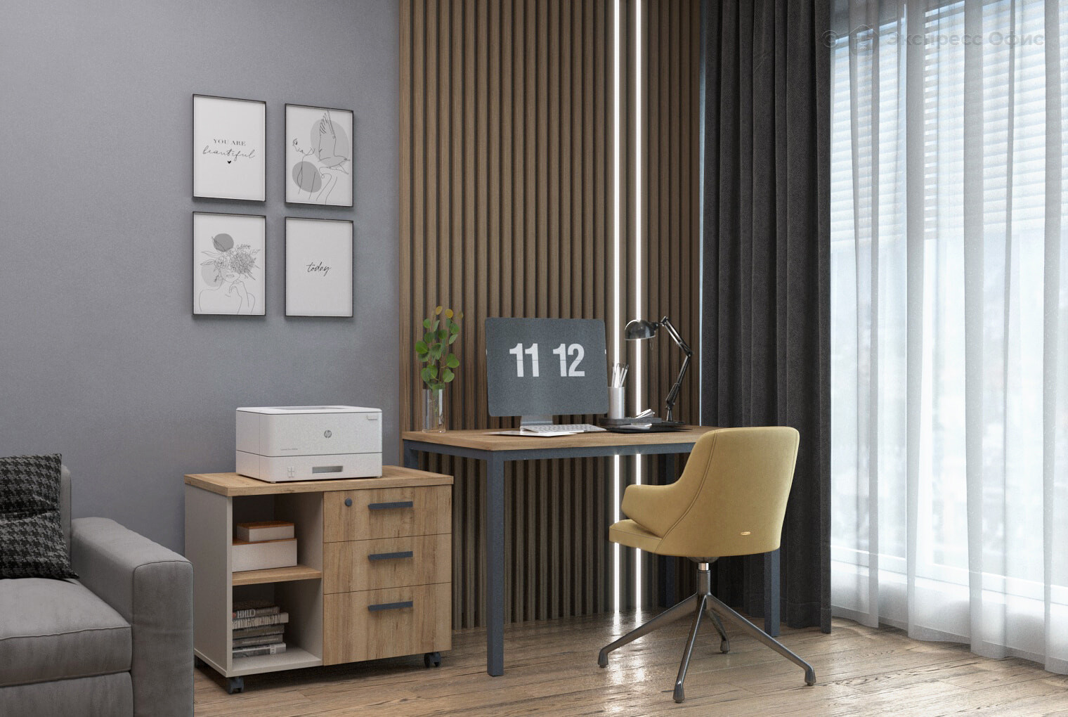 Стол письменный на металлокаркасе Sitara SI-30 - фото товара 2 из 5