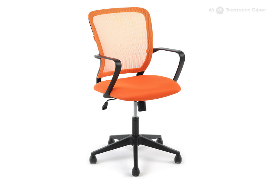  Кресло офисное Chairman 698 Ткань TW 16 оранжевая/Сетка оранжевая TW-66 - фото товара 1 из 3