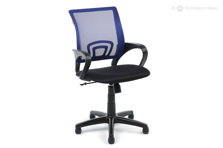  Кресло офисное Chairman 696 Ткань TW-11 (черная)/Сетка TW-05 (синяя) - фото товара 1 из 3