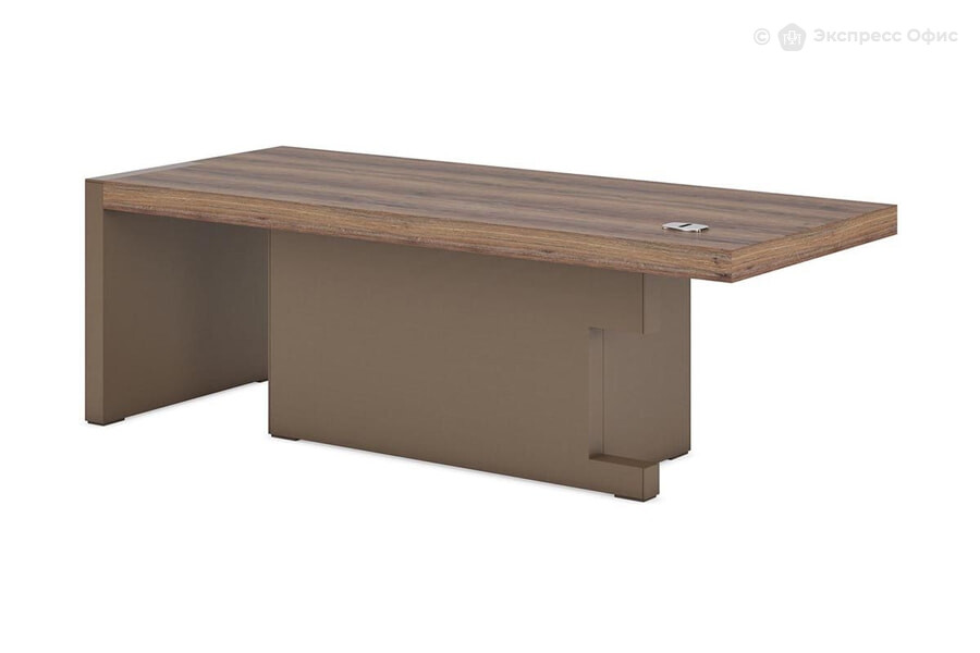  Стол для руководителя левый Era JR101SX Грецкий орех/Кожзам Nocciola - фото товара 1 из 3