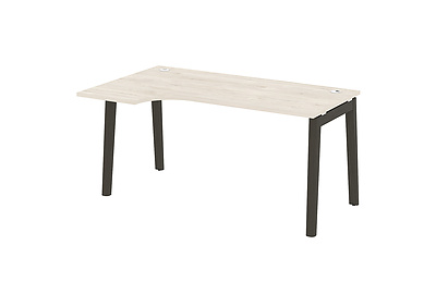 Стол письменный эргономичный левый на деревянных опорах Onix wood OW.SA-1(L) - фото товара 1 из 3