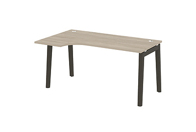 Стол письменный эргономичный левый на деревянных опорах Onix wood OW.SA-1(L) - фото товара 1 из 3