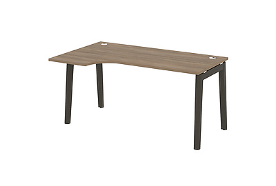 Стол письменный эргономичный левый на деревянных опорах Onix wood OW.SA-1(L) - фото товара 1 из 3