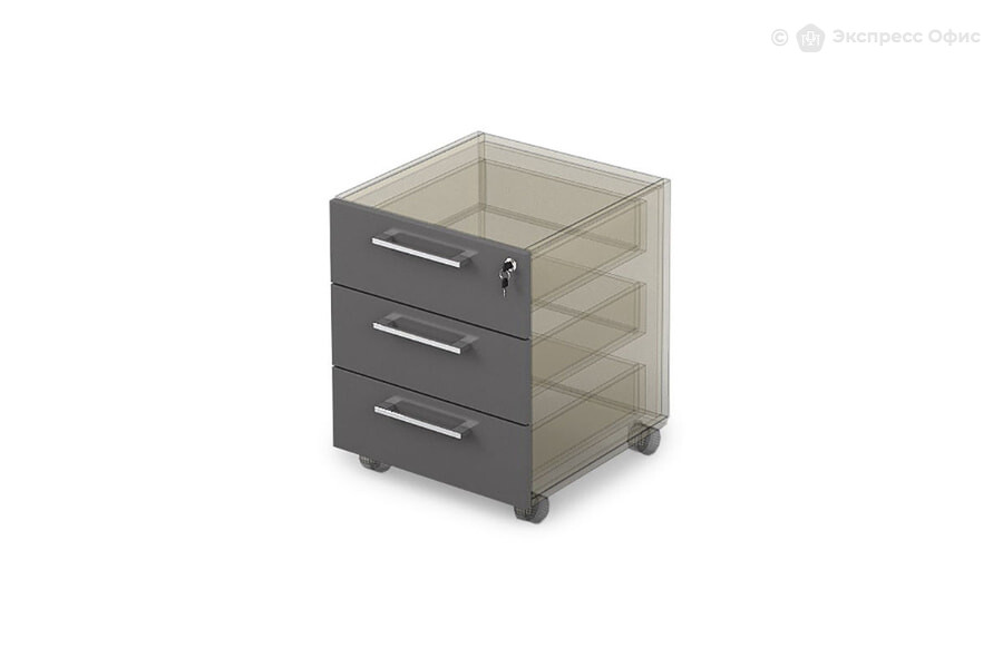  Ящики тумбы мобильной с доводчиком Arredo 10Т.004.2Д Graphit - фото товара 1 из 1