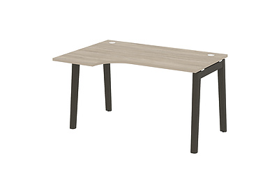 Стол письменный эргономичный левый на деревянных опорах Onix wood OW.SA-2(L) - фото товара 1 из 3
