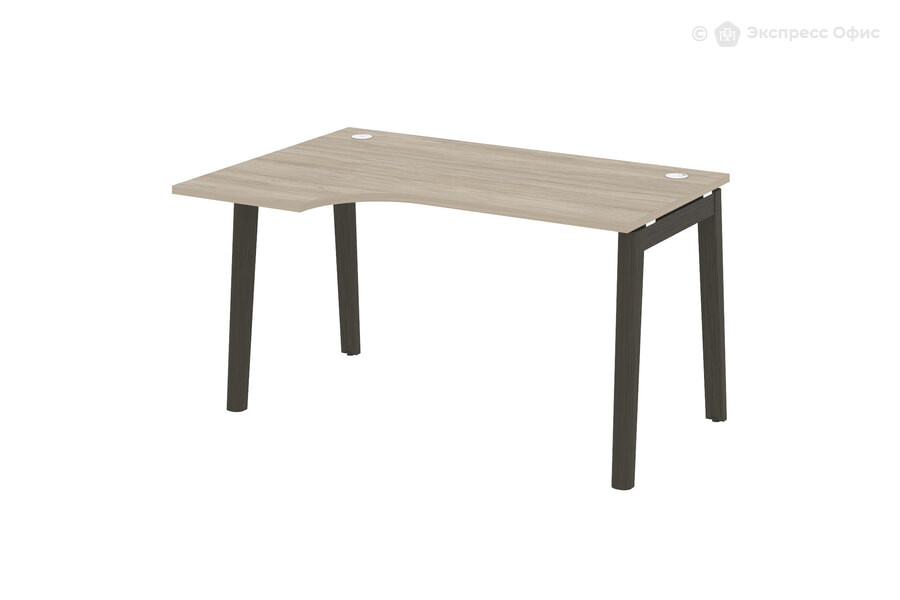  Стол письменный эргономичный левый на деревянных опорах Onix wood OW.SA-2(L) Дуб Аттик/Дуб темный - фото товара 1 из 1