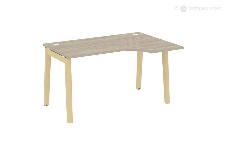  Стол письменный эргономичный правый на деревянных опорах Onix wood OW.SA-2(R) Дуб Аттик/Дуб светлый - фото товара 1 из 1