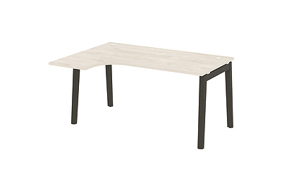 Стол письменный эргономичный левый на деревянных опорах Onix wood OW.SA-4(L) - фото товара 1 из 3