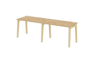 Стол-бенч линейный на деревянных опорах Onix wood OW.RS-2.2.7 - фото товара 1 из 3