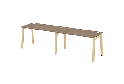 Стол-бенч линейный на деревянных опорах Onix wood OW.RS-2.3.7 - фото товара 1 из 3