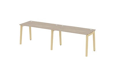Стол-бенч линейный на деревянных опорах Onix wood OW.RS-2.3.7 - фото товара 1 из 3