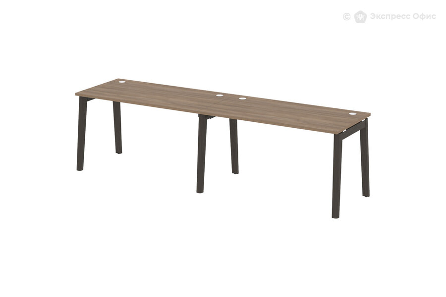  Стол-бенч линейный на деревянных опорах Onix wood OW.RS-2.3.7 Дуб Аризона/Дуб темный - фото товара 1 из 1