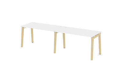 Стол-бенч линейный на деревянных опорах Onix wood OW.RS-2.3.7 - фото товара 1 из 3