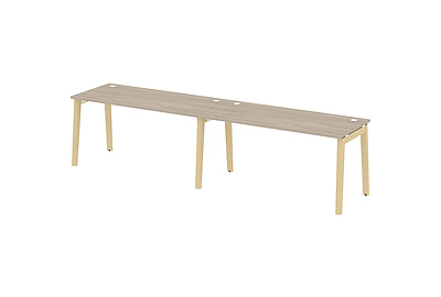 Стол-бенч линейный на деревянных опорах Onix wood OW.RS-2.4.7 - фото товара 1 из 3