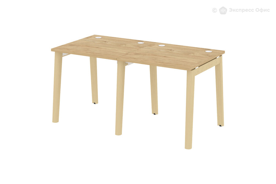  Стол-бенч линейный на деревянных опорах Onix wood OW.RS-2.0.8 Тиквуд светлый/Дуб светлый - фото товара 1 из 1