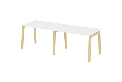Стол-бенч линейный на деревянных опорах Onix wood OW.RS-2.2.8 - фото товара 1 из 3