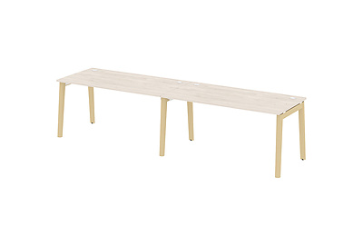Стол-бенч линейный на деревянных опорах Onix wood OW.RS-2.4.8 - фото товара 1 из 3