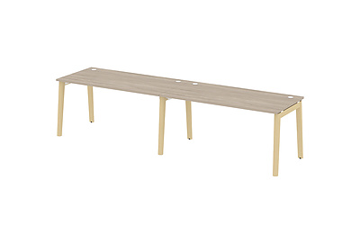 Стол-бенч линейный на деревянных опорах Onix wood OW.RS-2.4.8 - фото товара 1 из 3
