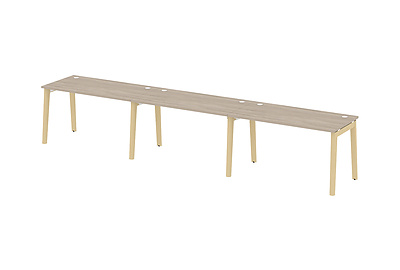 Стол-бенч линейный на деревянных опорах Onix wood OW.RS-3.3.7 - фото товара 1 из 3