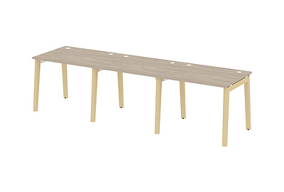 Стол-бенч линейный на деревянных опорах Onix wood OW.RS-3.1.8 - фото товара 1 из 3