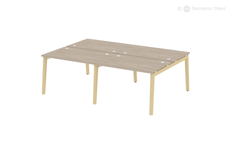  Стол-бенч двойной на деревянных опорах Onix wood OW.D.RS-4.2.8 Дуб Аттик/Дуб светлый - фото товара 1 из 3