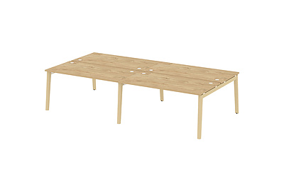 Стол-бенч двойной на деревянных опорах Onix wood OW.D.RS-4.4.8 - фото товара 1 из 3