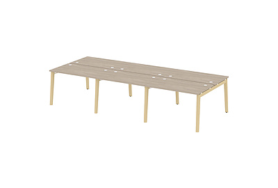 Стол-бенч двойной на деревянных опорах Onix wood OW.D.RS-6.2.7 - фото товара 1 из 3
