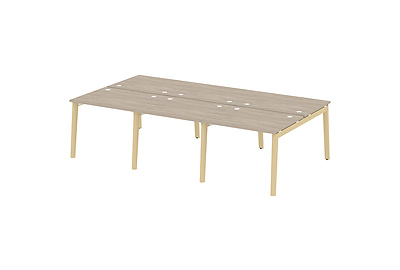 Стол-бенч двойной на деревянных опорах Onix wood OW.D.RS-6.1.8 - фото товара 1 из 3