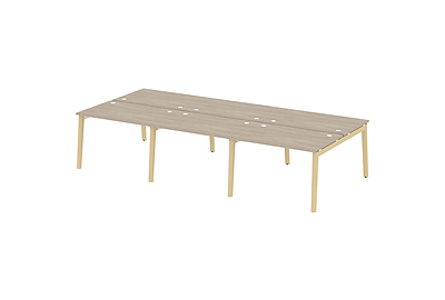 Стол-бенч двойной на деревянных опорах Onix wood OW.D.RS-6.2.8 - фото товара 1 из 3