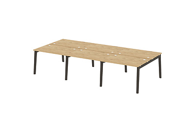 Стол-бенч двойной на деревянных опорах Onix wood OW.D.RS-6.2.8 - фото товара 1 из 3