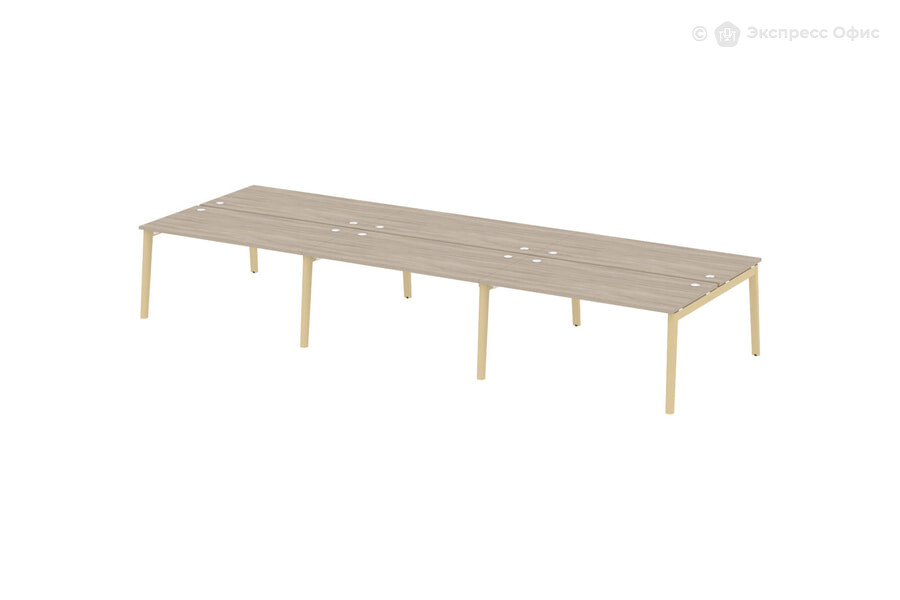  Стол-бенч двойной на деревянных опорах Onix wood OW.D.RS-6.4.8 Дуб Аттик/Дуб светлый - фото товара 1 из 1