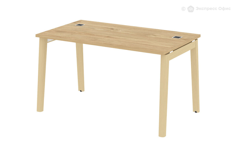  Стол для руководителя на деревянных опорах Onix wood direct OW.SRR-3.8 Тиквуд светлый/Дуб светлый - фото товара 1 из 1