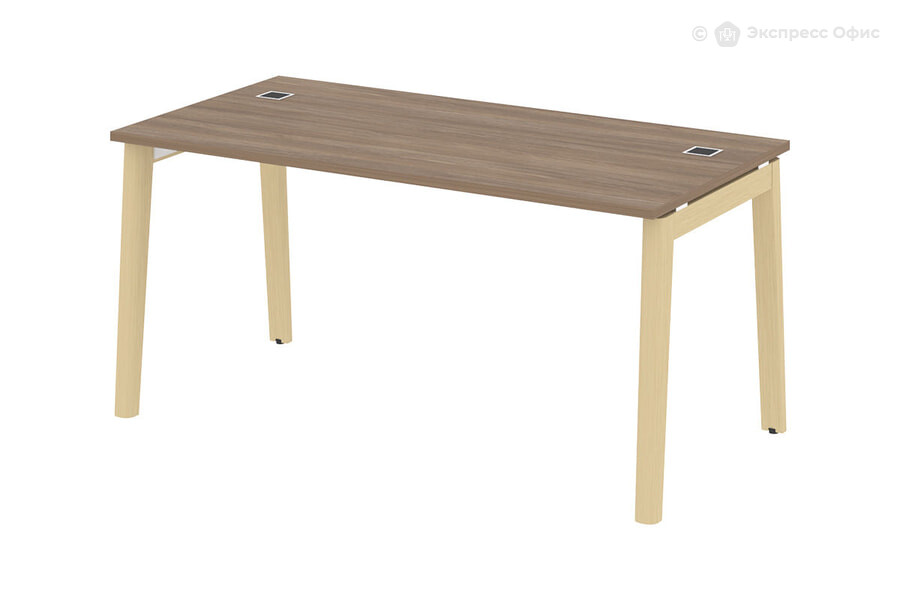  Стол для руководителя на деревянных опорах Onix wood direct OW.SRR-4.8 Дуб Аризона/Дуб светлый - фото товара 1 из 3
