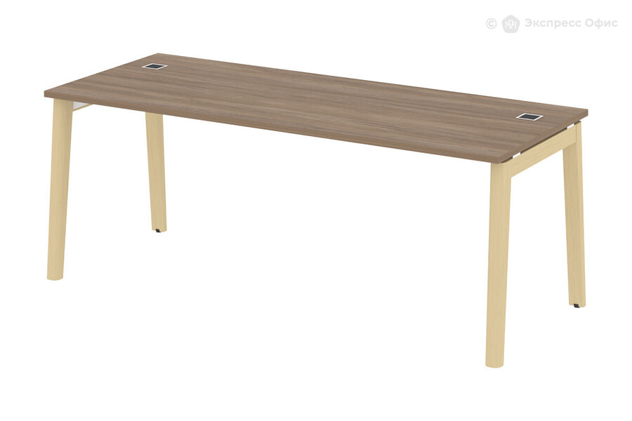  Стол для руководителя на деревянных опорах Onix wood direct OW.SRR-6.8 Дуб Аризона/Дуб светлый - фото товара 1 из 1