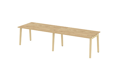 Стол для переговоров на деревянных опорах Onix wood OW.PRG-2.4 - фото товара 1 из 3