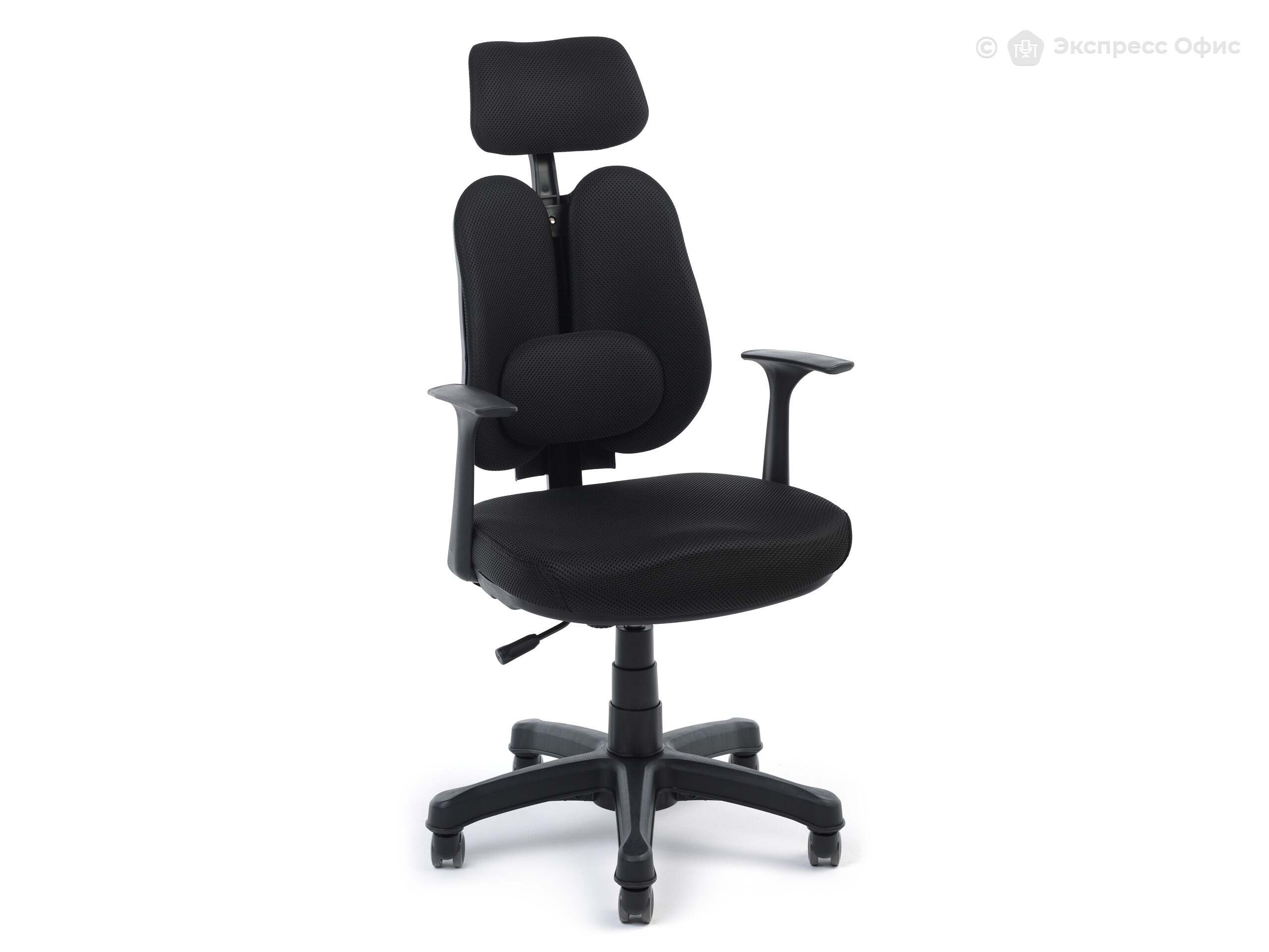 Купить ортопедическое кресло Synif Duo Gini Ткань True Black (черная) в ...