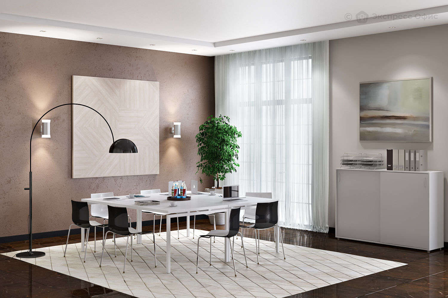  Стол для переговоров Tour Light 80S065 W3W3 (9003) Белый - фото товара 2 из 3