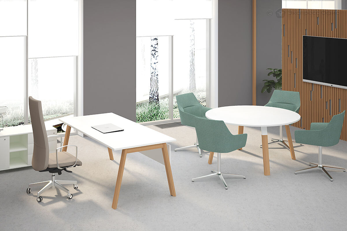  Стол письменный ArtWood AWS1809 Белый/Бук - фото товара 2 из 3
