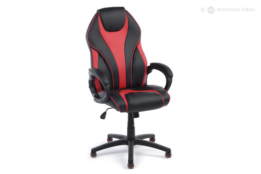  Кресло для руководителя Wing Экокожа черная/Экокожа красная - фото товара 1 из 3