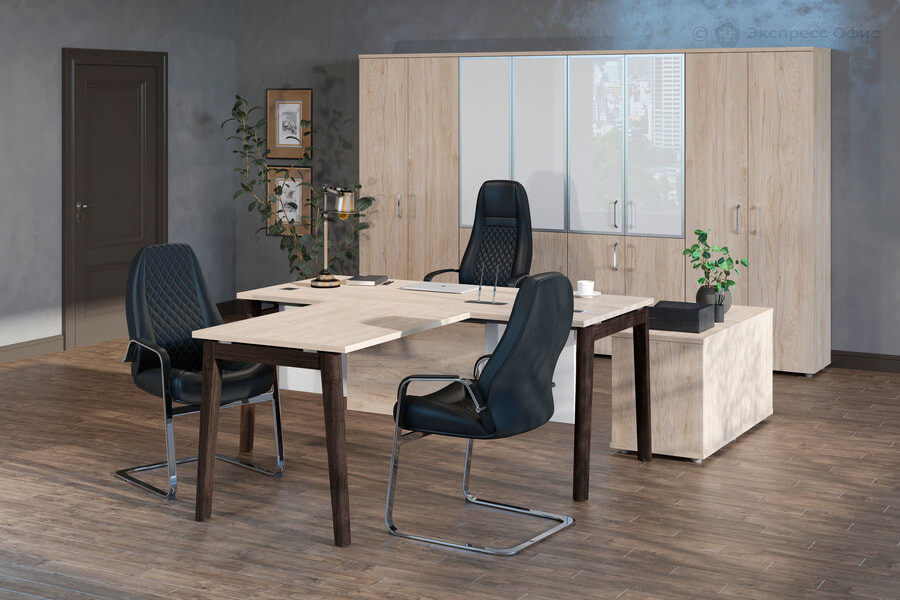 Кабинет руководителя Onix Wood Direct Денвер светлый/Дуб темный - фото товара 1 из 3