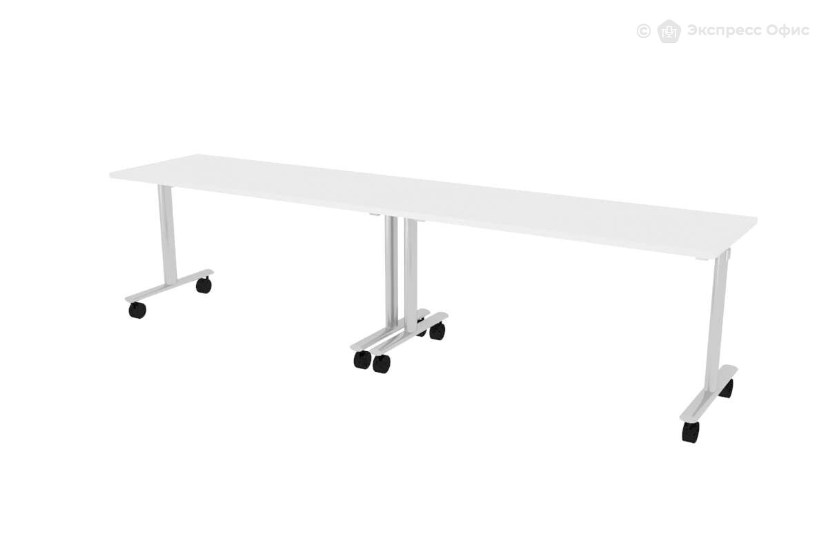  Мобильный стол 140 (глубина 60 см.) Connect CODIM146 Белый/Металл алюминий - фото товара 2 из 3