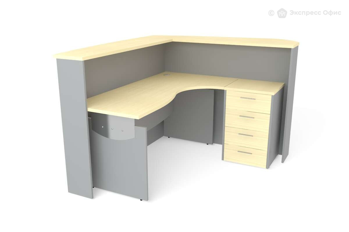  Тумба для документов приставная Offix-new OLC 4D.1 Дуб Сонома светлый/Металлик - фото товара 2 из 3