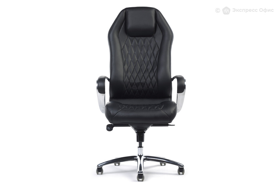 Кресло для руководителя Бюрократ Aura/BLACK Кожа черная - фото товара 2 из 3