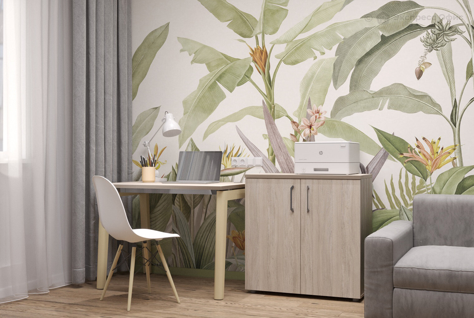 Стол письменный на деревянных опорах Onix wood OW.SP-1.7 - фото товара 3 из 5